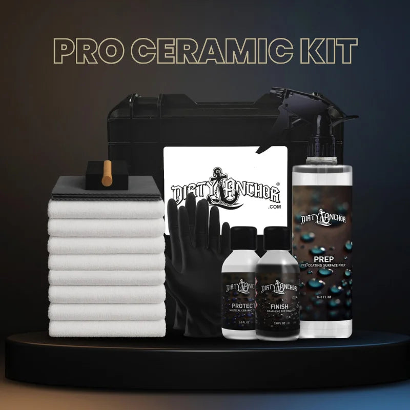 Pro ceramic kit with various items on a dark background